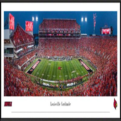 Louisville Cardinals Football - 40.25x13.75-inch Standard Framed Print by Blakeway Panoramas