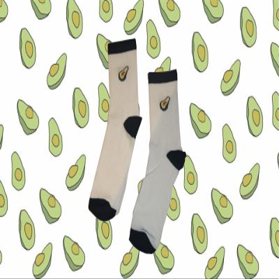 Avocado Long Socks-90% Cotton-By Tintoto Socks (as1, numeric, numeric_4, numeric_7, regular, 4-7)