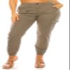 Double Denim January 5th High Waisted Cargo Joggers Pants for Women  Baggy Fleece-Lined Casual Sweatpants with Pockets Streetwear SCP-2049 Sage S view 1