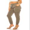 Double Denim January 5th High Waisted Cargo Joggers Pants for Women  Baggy Fleece-Lined Casual Sweatpants with Pockets Streetwear SCP-2049 Sage S view 2