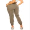 Double Denim January 5th High Waisted Cargo Joggers Pants for Women  Baggy Fleece-Lined Casual Sweatpants with Pockets Streetwear SCP-2049 Sage S view 3