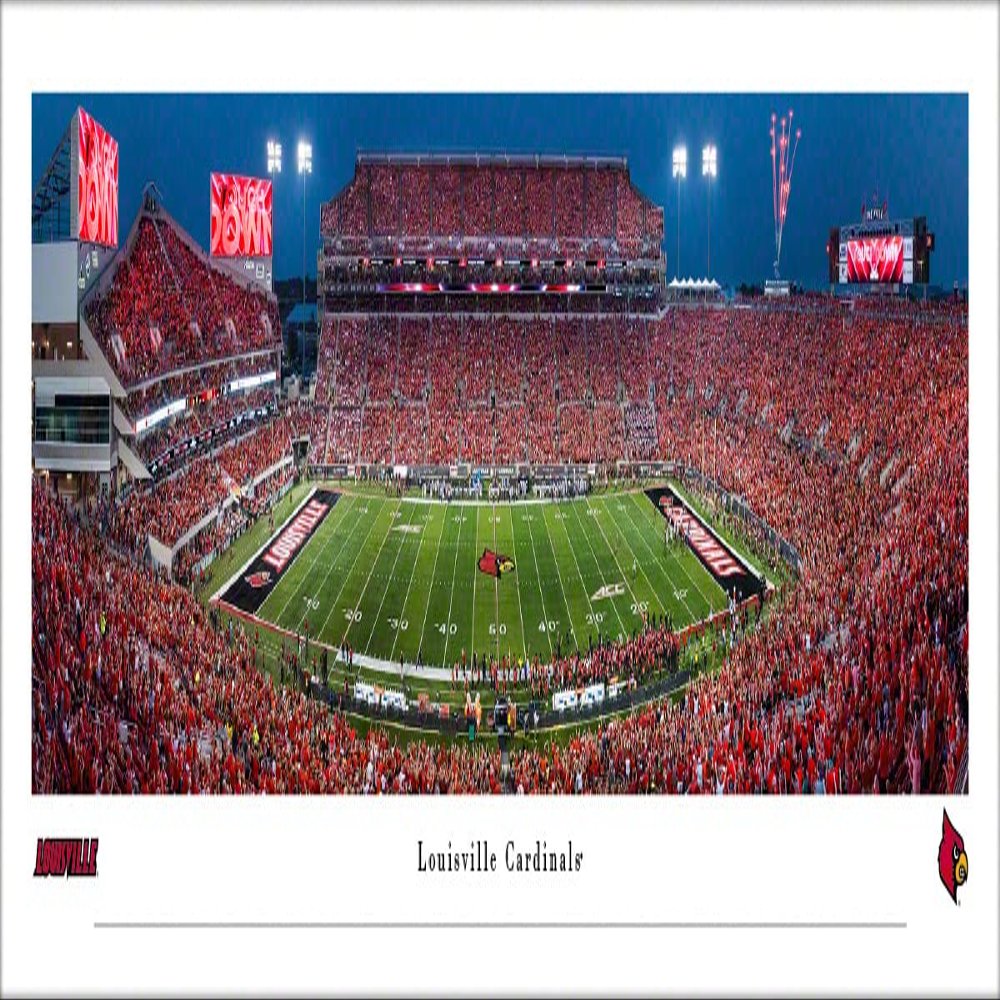 Louisville Cardinals Football - Unframed 40 x 13.5 Poster by Blakeway Panoramas