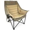 Black Sierra Deluxe Padded Camping Chair for Sports & Outdoors, Oversize XL Outdoor Folding Chair Supports 400 lbs, Heavy Duty Seat w/Dual Cup Holders/Carry Bag Perfect for RV, Tailgating, Glamping view 1