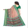 IMTRA FASHION Women's Printed Indian Saree Linen Zari Work Sari with Blouse Green (MAUSMI GREEN) view 4