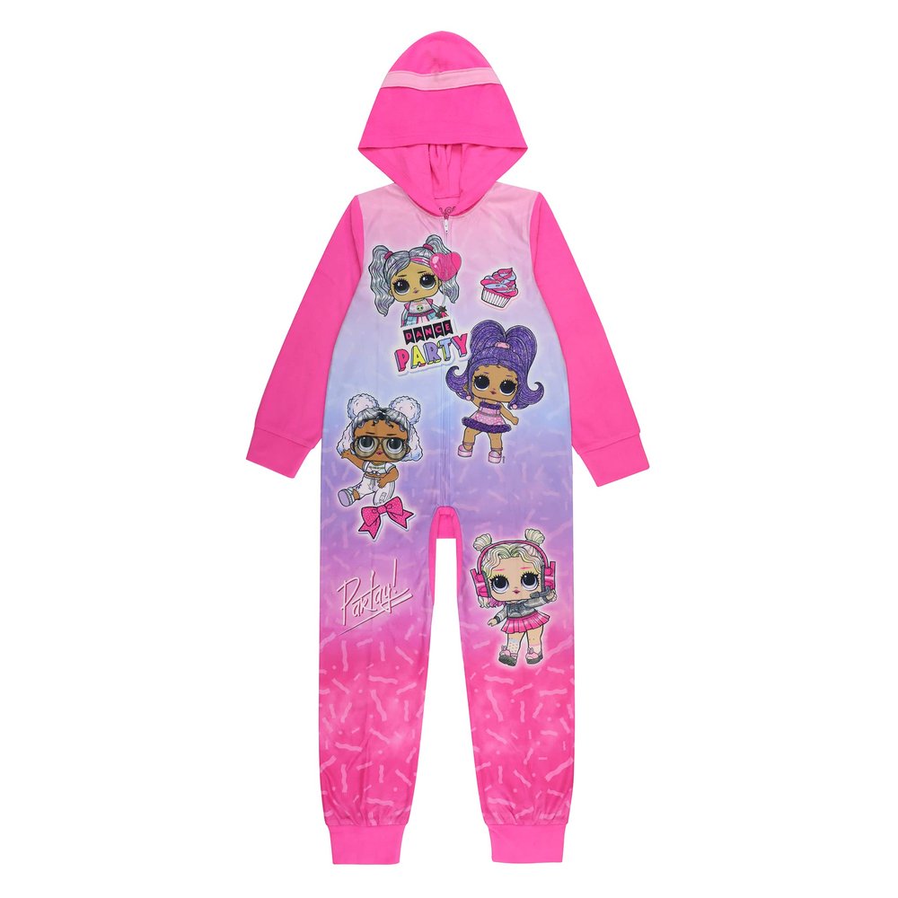 L.O.L. Surprise! Girls' Hooded Union Suit, Dance Party, 4
