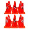 LVL10 Pro Training Cones - 12" Large Soccer Cones for Sports Training - for Basketball, Football, Basketball and Agility Drills - Soccer Field Markers That Won't Crack, Slide or Fly view 1