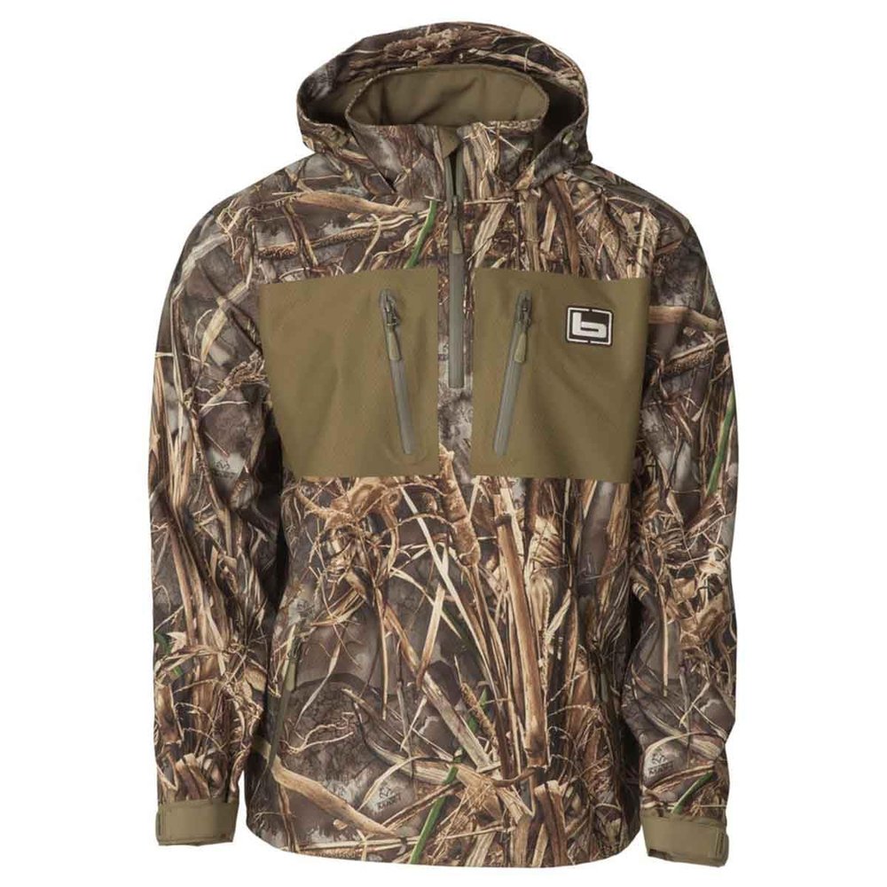 1/4 Zip Waterproof Hooded Pullover - Realtree Max-7 - Large