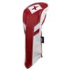 Izzo Golf Premium Molded Fairway Wood Headcover Maroon/White - Durable PU Leather Golf Fairway Wood Headcover view 1