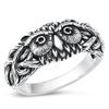 Owl Hooter Protection Fancy Unique Ring New .925 Sterling Silver Band Size 6 view 1