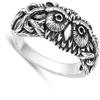 Owl Hooter Protection Fancy Unique Ring New .925 Sterling Silver Band Size 6 view 2