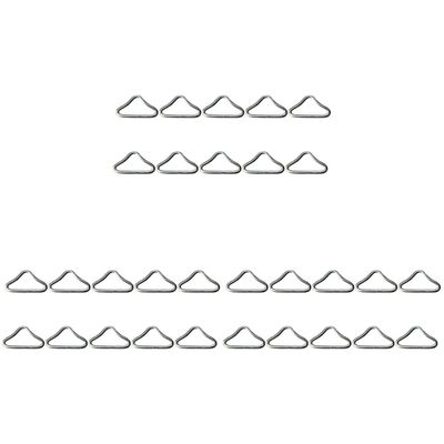BESPORTBLE 90pcs Metal Clasp Buckles Jumping Stainless Steel Buckle, Mesh Ring Age, Trampoline, Straps, Bungee Parts Replacement V- Round Webbing Silvery V-Rings Accessories Loop for Rings