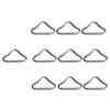 BESPORTBLE 90pcs Metal Clasp Buckles Jumping Stainless Steel Buckle, Mesh Ring Age, Trampoline, Straps, Bungee Parts Replacement V- Round Webbing Silvery V-Rings Accessories Loop for Rings view 3
