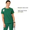 WonderWink Women's Mandarin Collar Tuck-in Scrub Top, Hunter, 3X view 3