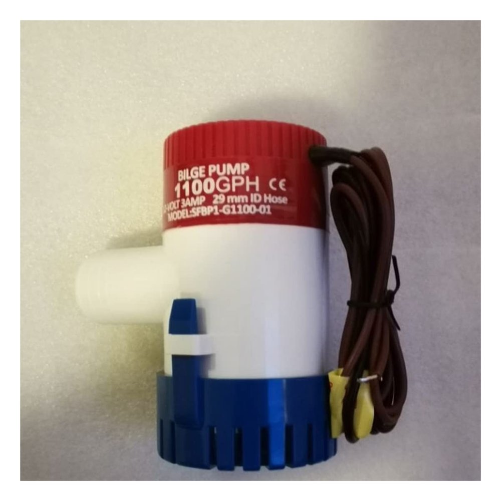 JUIYU Submersible Sump Pump 1100gph 750gph 500gph 12v 24v Mini Bilge Pump Submersible Transfer Pump (Color : 24V 1100GPH)