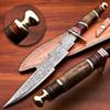 Rare Custom Blood GROOVED Custom Damascus Fighter Kris Dagger Bowie Knife view 1