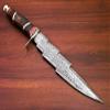 Rare Custom Blood GROOVED Custom Damascus Fighter Kris Dagger Bowie Knife view 3
