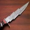 Rare Custom Blood GROOVED Custom Damascus Fighter Kris Dagger Bowie Knife view 4