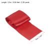 PATIKIL Finish Line Satin Ribbon 5cm 3.0m/9.84ft, 4 Pack Polyester Fabric Tape for Outdoor Athletics Sprint Running Race Sport, Red view 2