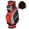 Tangkula 11" Golf Cart Bag with 14 Way Top Dividers, Lightweight & Portable Golf Club Cart Bag with 7 Zippered Pockets, Rain Hood, Shoulder Strap, Umbrella Holder view 1