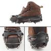 LINXGR Kids Crampons for Hiking Boots 11 Teeth Ice Cleats Traction for Walking on Snow Ice Unisex Child(Black, Medium for Little/Big Kids) view 2