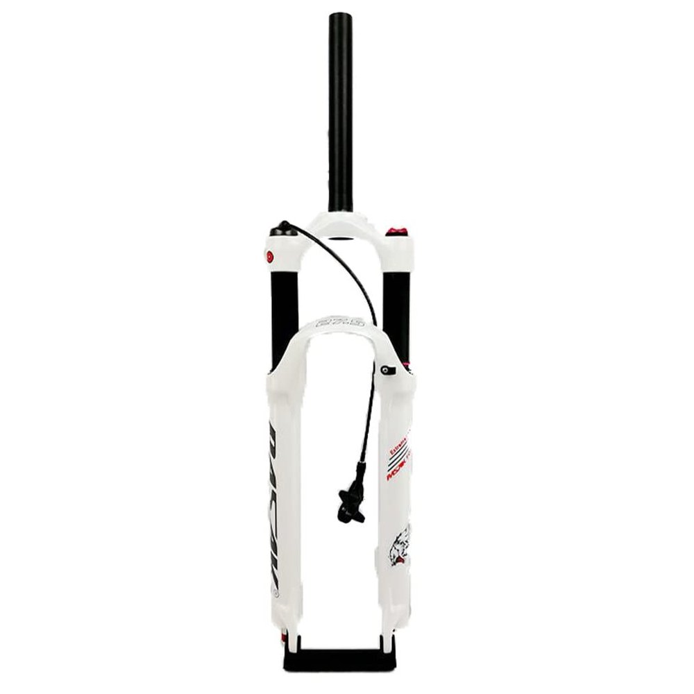 HSQMA 26 27.5 29 Inch Mountain Bike Suspension Fork Travel 100mm Air Fork Damping Adjustable 1-1/8" Straight Bicycle Front Fork QR 9MM Remote Lockout