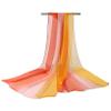 ZHOULL Women Belly Dance Veil Chiffon Dancing Hand Scarf Gradual Color(Orange1) view 1