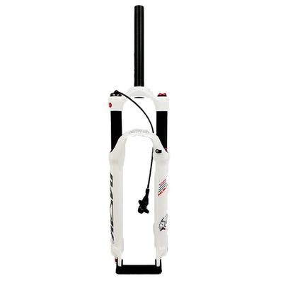 HSQMA 26 27.5 29 Inch Mountain Bike Suspension Fork Travel 100mm Air Fork Damping Adjustable 1-1/8" Straight Bicycle Front Fork QR 9MM Remote Lockout