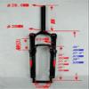 HSQMA 26 27.5 29 Inch Mountain Bike Suspension Fork Travel 100mm Air Fork Damping Adjustable 1-1/8" Straight Bicycle Front Fork QR 9MM Remote Lockout view 2