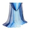 ZHOULL Women Belly Dance Veil Chiffon Dancing Hand Scarf Gradual Color(Navy Blue) view 1