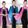 ZHOULL Women Belly Dance Veil Chiffon Dancing Hand Scarf Gradual Color(Coffee Orange) view 2
