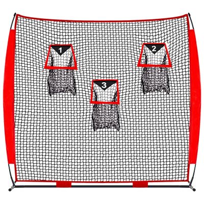 KAIDIDA Football Throwing Quarterback Net: 6x6FT Detchable 3 Target Toss Training Game for Backyard Field Teens Adults Practice Gifts