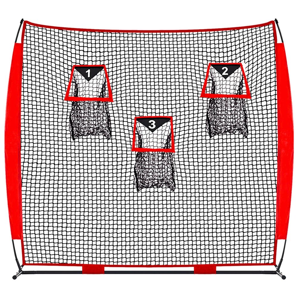 KAIDIDA Football Throwing Quarterback Net: 6x6FT Detchable 3 Target Toss Training Game for Backyard Field Teens Adults Practice Gifts