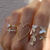 HUASAI Gold Stackable Rings for Women Stocking Stuffers for Teen Girls Trendy Cute Rings Boho Moon Star Butterfly Knuckle Ring Set Dainty Gold Rings Pack Teen Girl Christmas Gifts Jewelry Gifts view 2