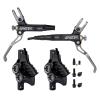 JFOYH Upgraded E4 MTB 4 Pistons Hydraulic Disc Brake Set with Cooling Metal Pads for Mountain Bike(Pre-Bled, Front and Rear) - Black view 1