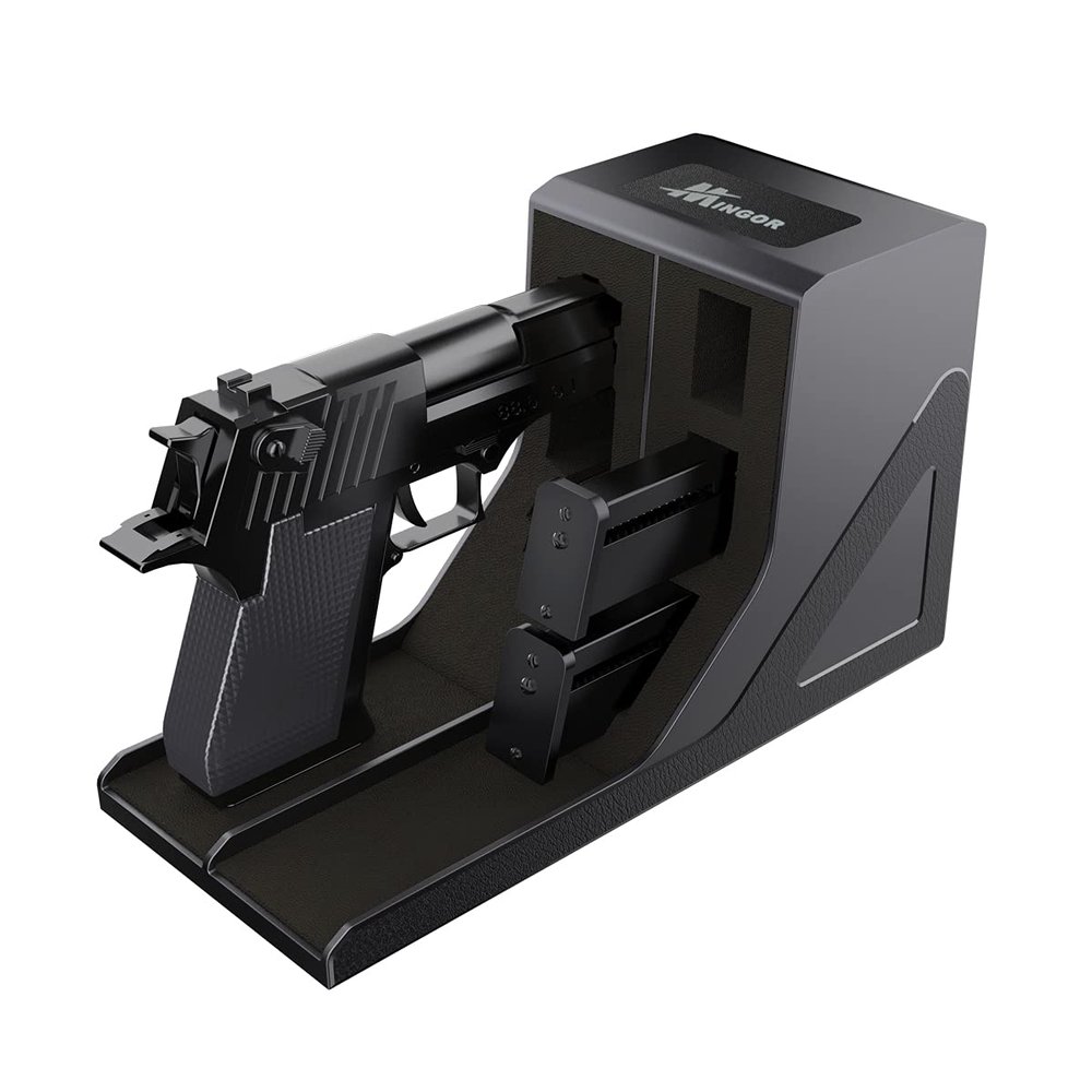 MINGOR Pistol Rack Handgun Holder, Foam Protective Pistol Gun Magazine Stand Storage, Gun Safe Organizer Accessories (Single Pistol Rack)