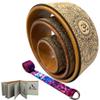 Aozora Yoga Wheel 13" with Most Detailed Book Step by Step Guide on How to Do 30+ Poses,! Perfect for Stretching and Improving Backbends (3 Pack - 13, 10 & 6" -Cork/Woodgrain +Strap) view 1