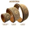 Aozora Yoga Wheel 13" with Most Detailed Book Step by Step Guide on How to Do 30+ Poses,! Perfect for Stretching and Improving Backbends (3 Pack - 13, 10 & 6" -Cork/Woodgrain +Strap) view 2