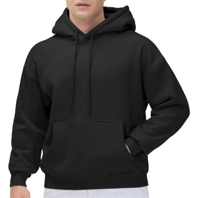 THE GYM PEOPLE Men's Fleece Pullover Hoodie Loose Fit Ultra Soft Hooded Sweatshirt With Pockets Black