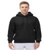 THE GYM PEOPLE Men's Fleece Pullover Hoodie Loose Fit Ultra Soft Hooded Sweatshirt With Pockets Black view 2