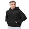 THE GYM PEOPLE Men's Fleece Pullover Hoodie Loose Fit Ultra Soft Hooded Sweatshirt With Pockets Black view 3