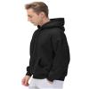 THE GYM PEOPLE Men's Fleece Pullover Hoodie Loose Fit Ultra Soft Hooded Sweatshirt With Pockets Black view 4