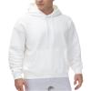 THE GYM PEOPLE Men's Fleece Pullover Hoodie Loose Fit Ultra Soft Hooded Sweatshirt With Pockets White view 1
