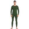 PISIQI Thermal Underwear Men Ultra-Soft Long Johns Set with Fleece Lined Base Layer Winter Skiing Warm Top & Bottom Green view 1