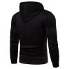 Maiyifu-GJ Men's Casual Solid Pullover Hoodies Long Sleeves Gym Hooded Sweatshirt Lightweight Drawstring Athletic Hoodie (Black,3X-Large) view 2