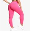 THE GYM PEOPLE Tummy Control Workout Leggings with Pockets High Waist Athletic Yoga Pants for Women Running, Fitness (Bright Pink,Small) view 3