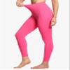 THE GYM PEOPLE Tummy Control Workout Leggings with Pockets High Waist Athletic Yoga Pants for Women Running, Fitness (Bright Pink,Small) view 4
