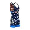 TRI-TITANS Dog Fight Reversible Wrestling Singlet (Youth M) view 1
