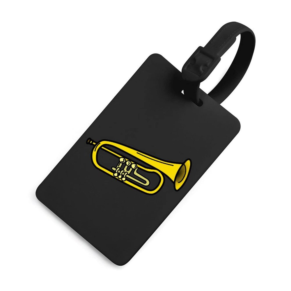 Trumpet Printed Luggage Tag Identify Labels ID Name Card Holder for Travel Suitcase Baggage