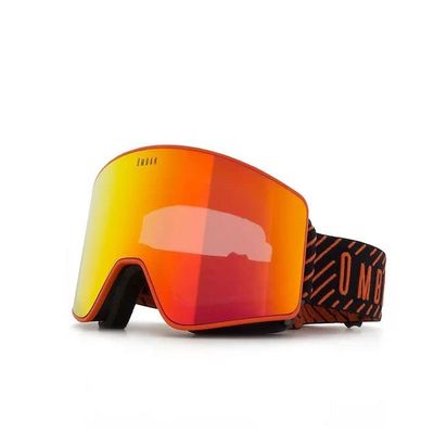 Ombak Ski Goggles - Sumatra 2.0 Red Frame & Red Fire Lens - Ski/Snowboard Goggles for Men, Women & Youth