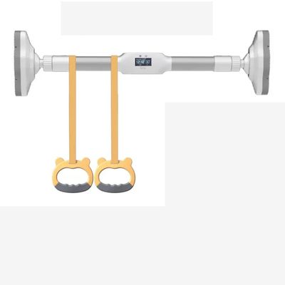 BCPPO Chin Up Bar Portable Pull Up Bars, Door Frame Corridor Wall Hanging Strength Training Horizontal Bar, with Counter and Kids Rings (Color : Gray-1, Size : 121-160CM)
